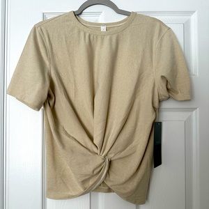 lululemon athletica Short Sleeve Twist Front Tee in Beige